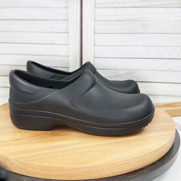 Crocs Neria Pro II Slip Resistant Work Clogs Black 7 Slip On 205384 - Picture 10 of 10